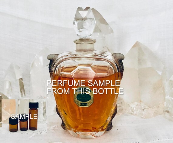 SAMPLE .. Guerlain, Champs Élysées, Champs Elysees, DECANTED SAMPLE from Flacon, Parfum Extrait, Baccarat, Flacon Tortue, 1914, 1995, Paris,