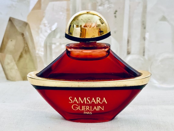 Guerlain, Samsara, 7.5 ml. or 0.25 oz. Flacon, Parfum Extrait, 1986, 1992, Paris, France ..