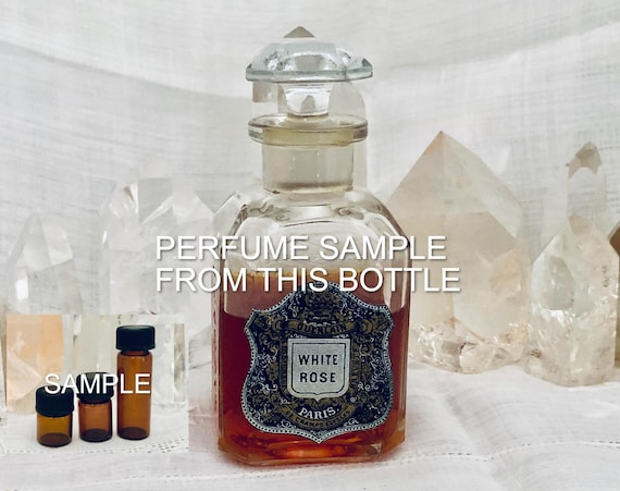 SAMPLE .. Guerlain, White Rose, DECANTED SAMPLE from Flacon, Flacon Carre, 1880, 1930, Paris, France ..