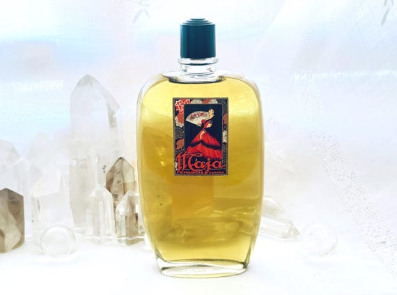 Myrurgia, Maja, 213 ml. or 7.2 oz. flacon, Parfum Trocador or Eau de Toilette, 1918, 1960, Barcelona, Spain ..