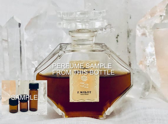 SAMPLE .. F. Millot, Crêpe de Chine, 'Chinese Silk', DECANTED SAMPLE from Flacon, Parfum Extrait, 1925, Paris, France ..