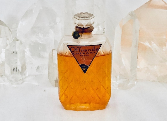 Cheramy, Offrande, 'Offering', 30 ml. or 1 oz. Flacon, Parfum Extrait, Possibly Lalique, 1925, Paris, France ..