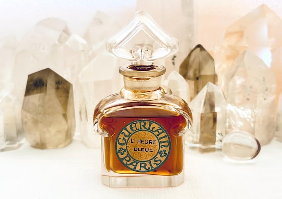 Guerlain, L'Heure Bleue, 'The Blue Hour', 20 ml. or 0.68 oz. Flacon, Parfum Extrait, Flacon Bouchon Coeur, 1912, 1950, Paris, France ..