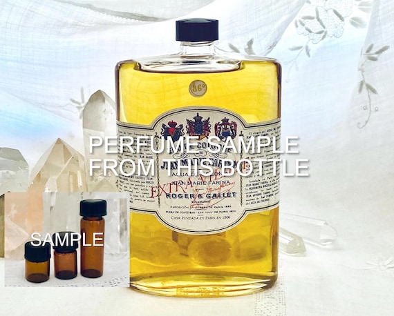 SAMPLE .. Roger & Gallet, Jean Marie Farina, Eau de Cologne, Extra Vielle, DECANTED SAMPLE from Flacon, 1900, 1925, Paris, France ..