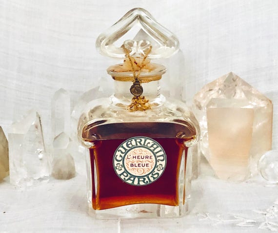 Guerlain, L'Heure Bleue, 'The Blue Hour', 125 ml. or 4.2 oz. Flacon, Parfum Extrait, Flacon Bouchon Coeur, 1912, Paris, France ..