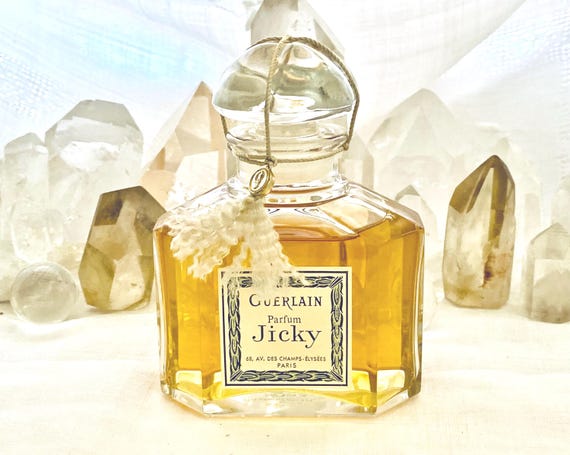 Guerlain, Jicky, 125 ml. or 4.2 oz. Flacon, Parfum Extrait, Flacon Quadrilobe, Etiquette Laurier, 1898, 1992, Paris, France ...