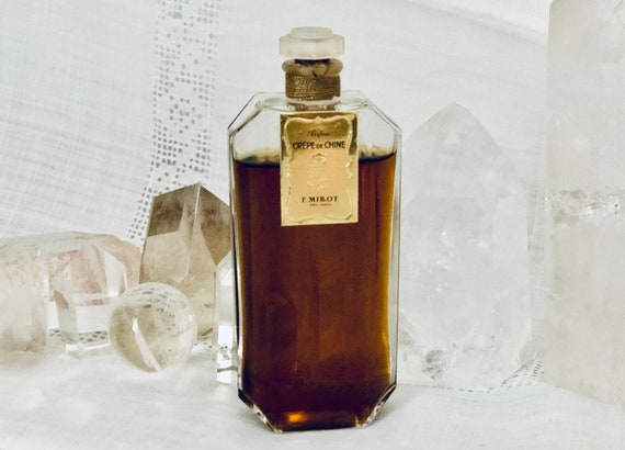F. Millot, Crêpe de Chine, 'Chinese Silk', 30 ml. or 1 oz. Flacon, Parfum Extrait, 1925, Paris, France ..
