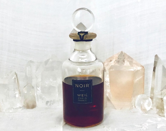 Weil, Noir, 'Black', 90 ml. or 3 oz. Flacon, Parfum Extrait, Baccarat, 1927, Paris, France ..