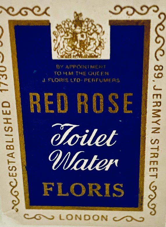 Floris, Red Rose, 50 Ml. or 1.76 Oz. Flacon, Toilet Water, Eau De
