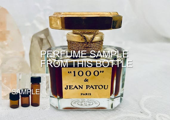 SAMPLE .. Jean Patou, 1000, DECANTED SAMPLE from  Flacon, Parfum Extrait, Limited Edition, 1972, Paris, France ..