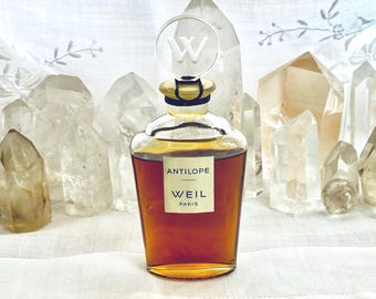 Weil, Antilope, 60 ml. or 2 oz. Flacon, Parfum Extrait, 1946, Paris, France ..