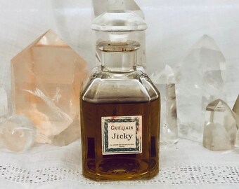 Guerlain, Jicky, 80 ml. or 2.7 oz. Flacon, Parfum Extrait, Flacon Carre, 1898, 1937, Paris, France ..