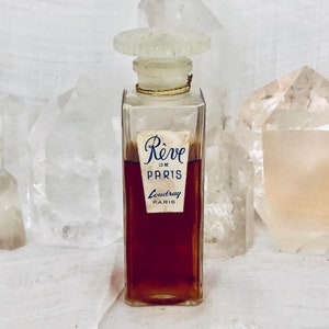 E. Coudray, Rêve de Paris, &#39;Dream of Paris&#39;, Soft Leather, 50 ml. 1.76 oz. Flacon, Pure Parfum Extrait, Lalique, 1920, Paris, France ..