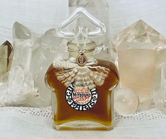 Guerlain, Mitsouko, 30 ml. or 1 oz. Flacon, Parfum Extrait, Flacon Bouchon Coeur, 1919, 1995, Paris, France