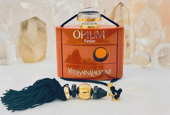 Yves St. Laurent, Opium, 7.5 ml. or 0.25 oz. Flacon, Parfum Extrait, 1977, Paris, France ..