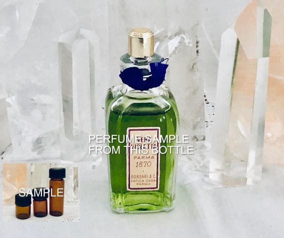 SAMPLE ..  Borsari, Vera Violetta di Parma, 'True Violet of Parma', DECANTED SAMPLE from Flacon, Parfum Extrait, 1870, 1940, Parma, Italy ..