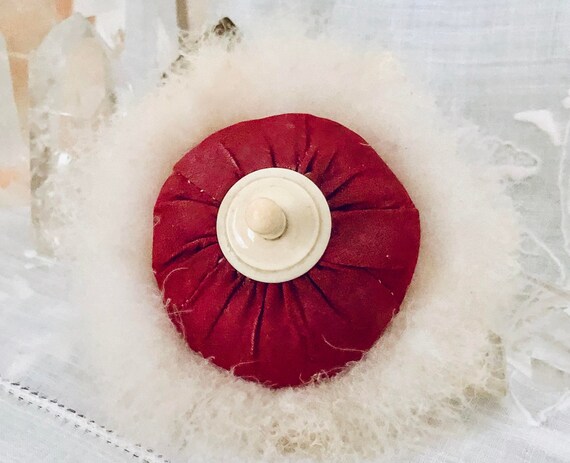 French Swan s Down Houppette Powder Puff Early 1900 s Paris