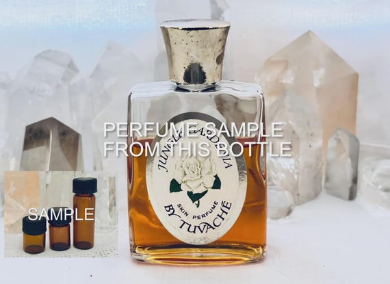 SAMPLE .. Tuvaché, Tuvache, Jungle Gardenia Skin Perfume, DECANTED SAMPLE from Flacon, Parfum Extrait, 1939, New York, United States ..