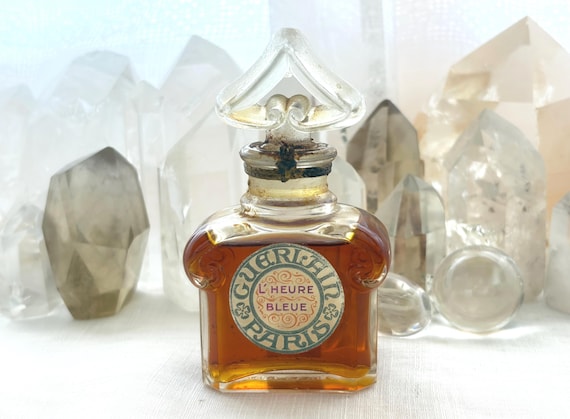Guerlain, L'Heure Bleue, 'The Blue Hour', 20 ml. or 0.68 oz. Flacon, Parfum Extrait, Flacon Bouchon Coeur, 1912, 1955, Paris, France ..