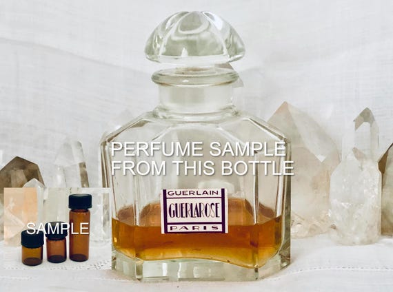 SAMPLE .. Guerlain, Guerlarose, Rose, DECANTED SAMPLE from Flacon, Parfum Extrait, Flacon Quadrilobe, 1930, Paris, France ..