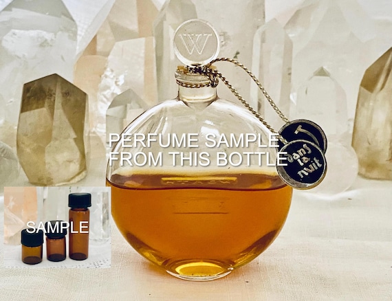 SAMPLE .. Worth, Dans la Nuit, 'During the Night', DECANTED SAMPLE From Flacon, Parfum Extrait, Lalique, 1925, 1940, Paris, France ..