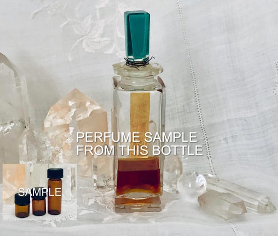 SAMPLE .. Caron, Pois de Senteur Chez Moi, 'Sweet Peas at Home', 1/2 ml. DECANTED SAMPLE from Flacon, Parfum Extrait, Baccarat, 1927, Paris