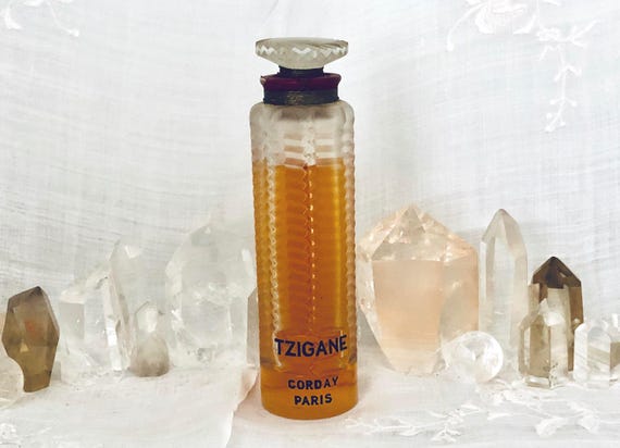 Corday, Tzigane, 'Gypsy', 90 ml. or 3 oz. Flacon, Parfum Extrait, Lalique, 1937, Paris, France ..