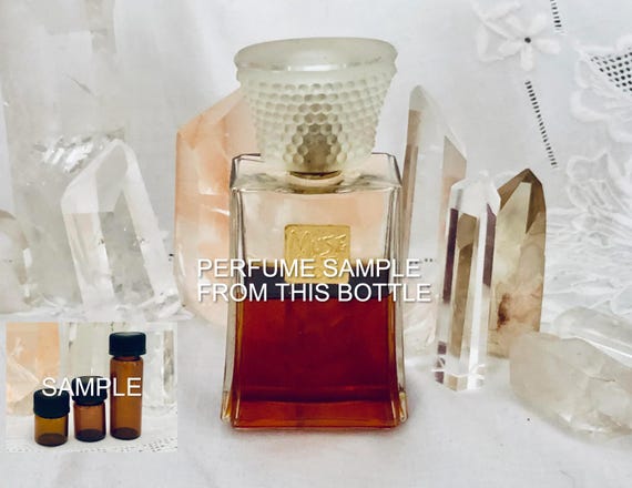 SAMPLE .. Coty, Muse, 'Inspiration', DECANTED SAMPLE from Flacon, Parfum Extrait, Lalique, 1946, Paris, France ..