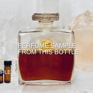 SAMPLE .. Coty, Chypre, &#39;Cyprus&#39;, DECANTED SAMPLE from Flacon, Parfum Extrait, Lalique, 1917, 1930, Paris, France ..