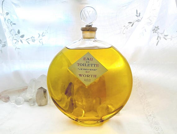 Worth, Je Reviens, 'I Will Return', Narcissus, 1000 ml. or 33.8 oz. Flacon, Eau de Toilette, Lalique, 1924, 1940, Paris, France ..