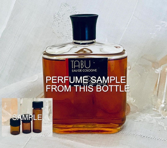 SAMPLE ..  Dana, Tabu, DECANTED SAMPLE from Flacon, Eau de Cologne, 1935, 1970, Paris, France ..
