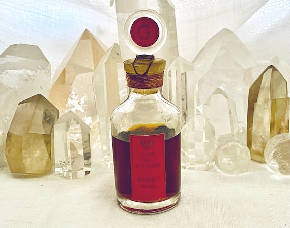 Godet, Cuir de Russie, Russian Leather, 30 ml. or 1 oz. Flacon, Parfum Extrait, 1950, Paris, France ..