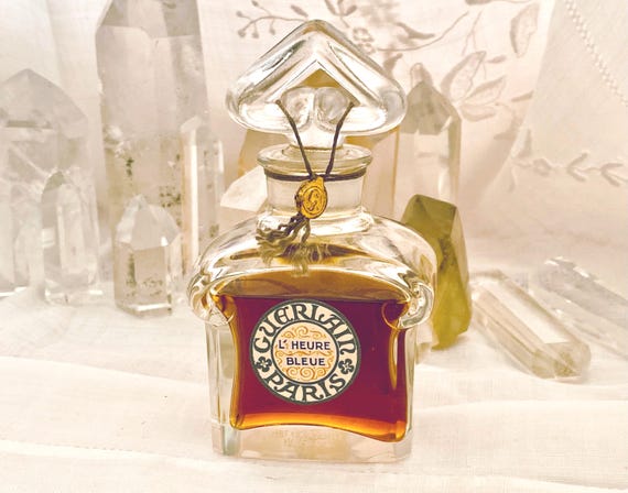 Guerlain, L'Heure Bleue, 'The Blue Hour', 37 ml. or 1.25 oz. Flacon, Parfum Extrait, Flacon Bouchon Coeur, 1912, 1940, Paris, France ..
