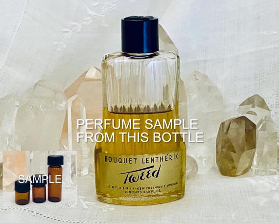 SAMPLE ..  Lenthéric, Lentheric, Tweed, DECANTED SAMPLE from Flacon, Bouquet Concentrée, Eau de Toilette, 1933, 1960, Paris, France ..