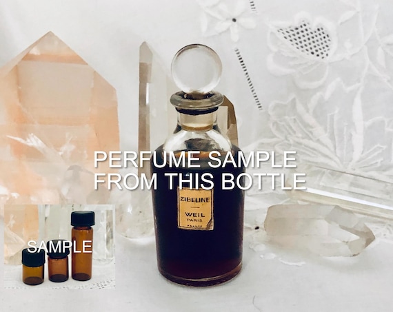 SAMPLE ..  Weil, Zibeline, 'Sable', DECANTED SAMPLE from Flacon, Parfum Extract, Baccarat, 1930, Paris, France ..