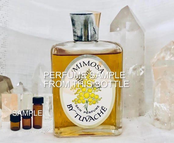 SAMPLE .. Tuvaché, Tuvache, Mimosa Skin Perfume, DECANTED SAMPLE from Flacon, Parfum Extrait, 1939, New York, United States ..