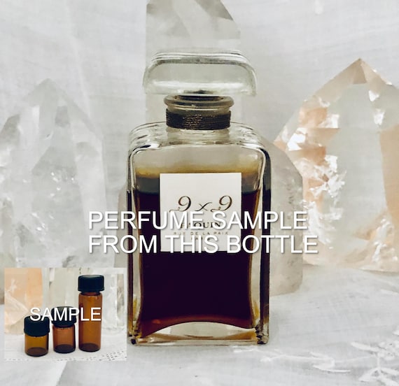 SAMPLE .. Jeanne Paquin, 9 x 9, DECANTED SAMPLE from  Flacon, Parfum Extrait, 1939, Baccarat, Paris, France ..