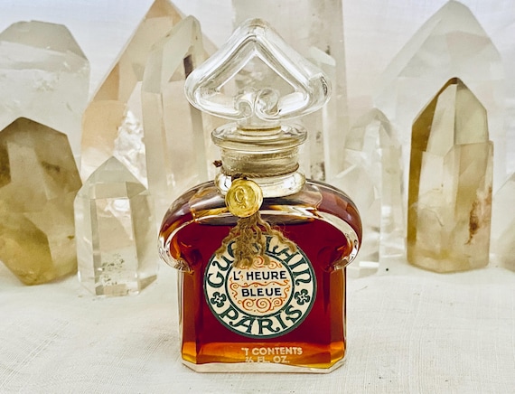 Guerlain, L'Heure Bleue, 'The Blue Hour', 20 ml. or 0.68 oz. Flacon, Parfum Extrait, Flacon Bouchon Coeur, 1912, 1950, Paris, France ..