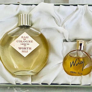 Worth, Vers Toi, 'Towards You', Coffret Set, 3 ml. or 1/8th oz. Flacon, Parfum Extract, 33 ml. or 1 1/8th oz. Eau de Cologne, 1934, Paris,