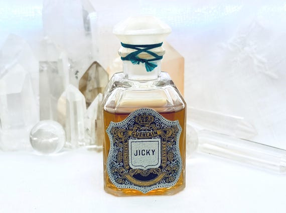 Guerlain, Jicky, 80 ml. or 2.7 oz. Flacon, Parfum Extrait, Flacon Carre, 1898, 1950, Paris, France ..