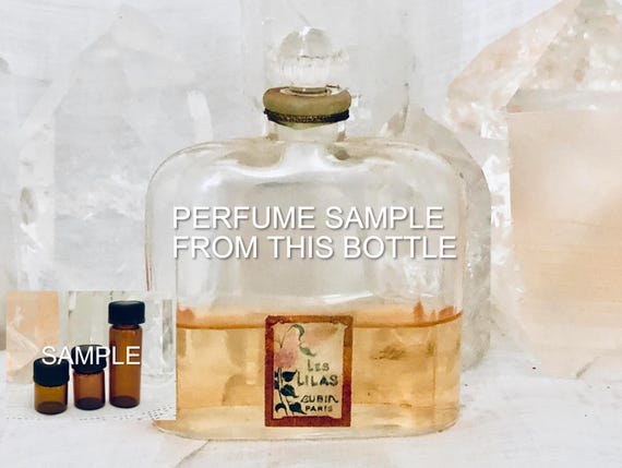 SAMPLE .. Lubin, Les Lilas, 'Lilacs', 1/2 ml. DECANTED SAMPLE from Flacon, Parfum Extrait, Verrières Julien Viard, 1926, Paris, France ..