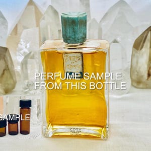 SAMPLE .. Coty, Paris, DECANTED SAMPLE from Flacon, Eau de Toilette, Lalique, 1922, 1950, Paris, France ..