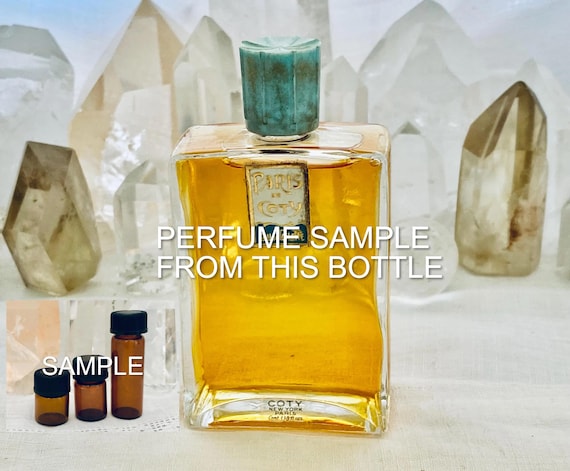 SAMPLE .. Coty, Paris, DECANTED SAMPLE from Flacon, Eau de Toilette, Lalique, 1922, 1950, Paris, France ..