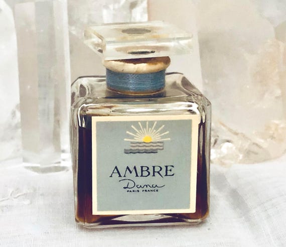 Dana, Ambre, Amber, 25 ml. or 0.87 oz. Flacon, Parfum Extrait, 1935, Paris, France ..