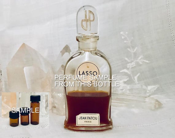 SAMPLE .. Jean Patou, Lasso, 'Noose', Leather, 1/2 ml. DECANTED SAMPLE from Flacon, Parfum Extrait, 1956, Paris, France ..
