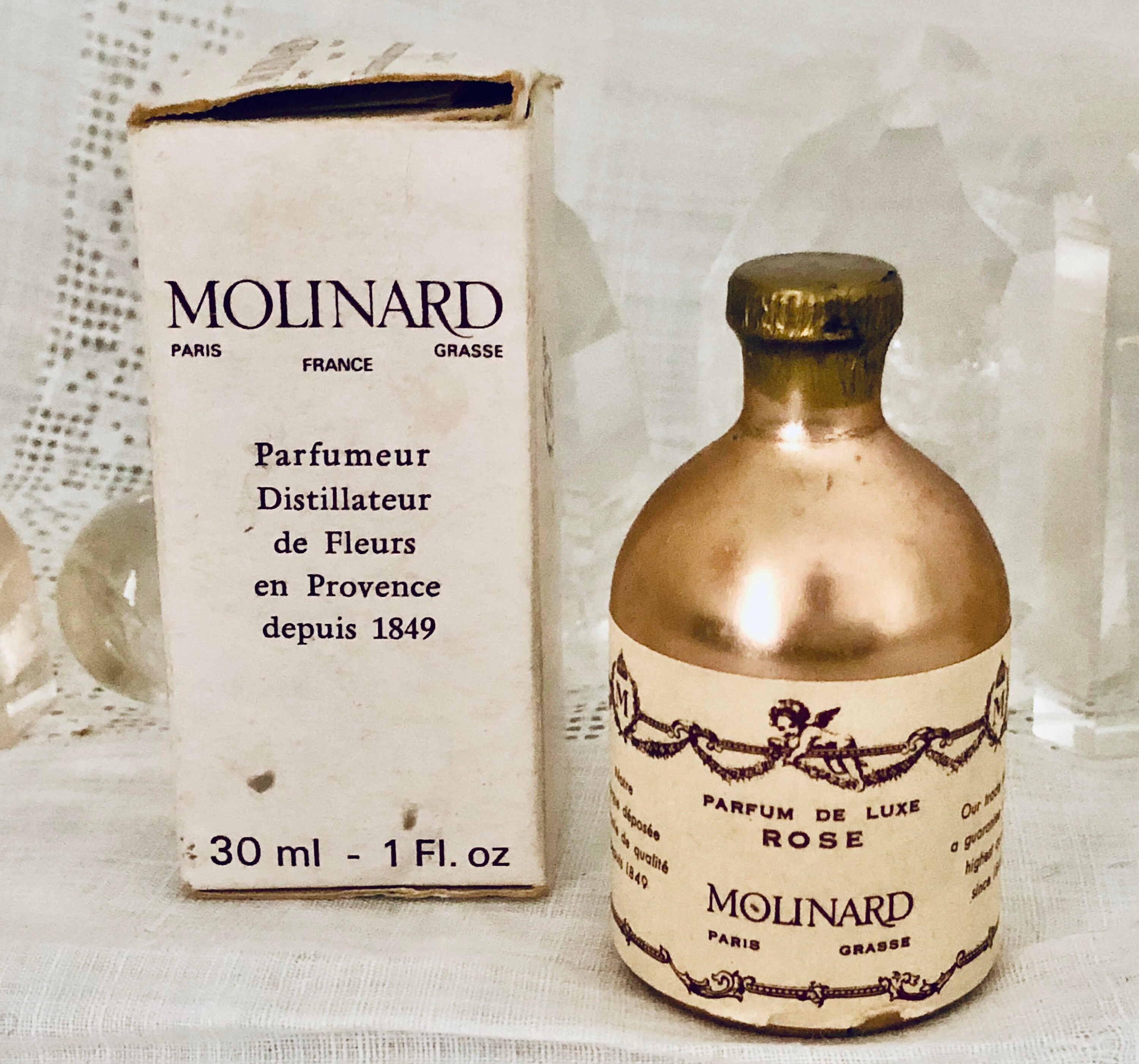 Molinard, Parfum De Luxe, Rose, 30 Ml. or 1 Oz. Flacon, Pure