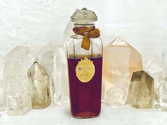 Cottan, Ambre, Amber, 50 ml. or 1.76 oz. Flacon, Pure Parfum Extrait, 1922, Paris, France ..