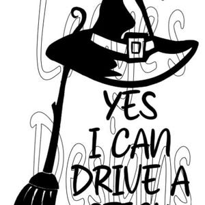 Yes I Can Drive A Stick Halloween SVG-bestand direct downloaden