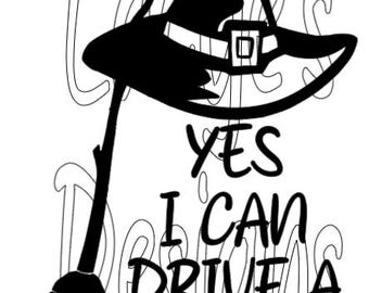 Yes I Can Drive A Stick Halloween SVG Instant File Download