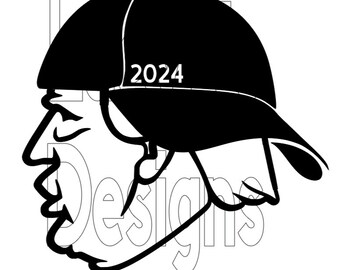 Trump Baseball Cap 2024 Election Re-Election Make America Great Again President SVG Instant Download File Decal Sticker